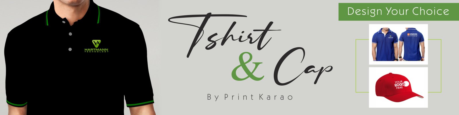 T-Shirt And Caps Banner