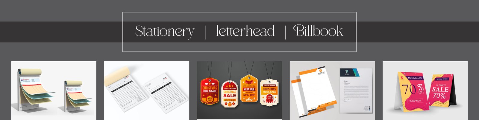Stationery,Letterhead & Billbook Banner